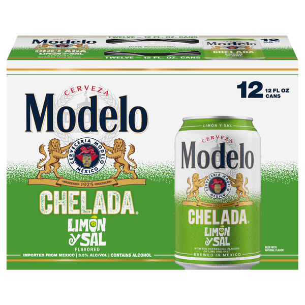 Modelo Limon Y Sal Chelada Beer - 12 pk