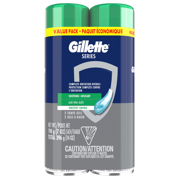 Gillette Series Shave Gel Sensitive Skin - 2 pk