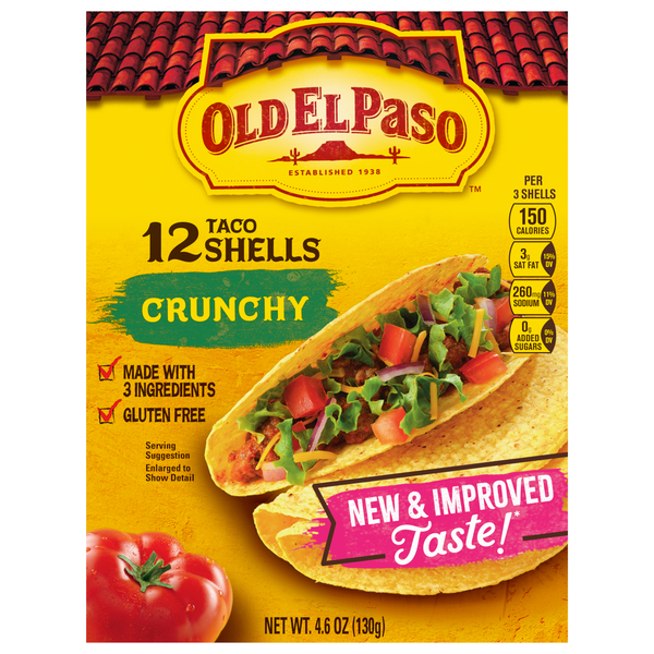 Old El Paso Gluten Free Crunchy Hard Taco Shells - 12 ct