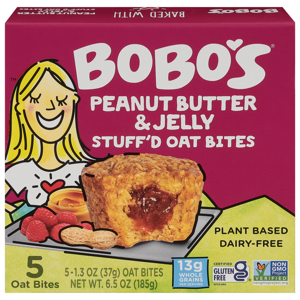 Save on Bobo's Stuff'd Oat Bites Peanut Butter & Jelly Gluten Free 5