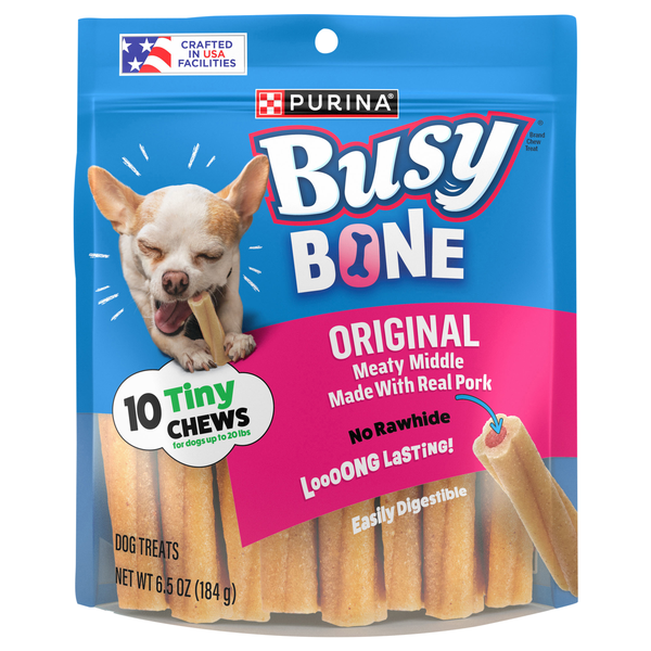 Purina Busy Bone Tiny Rawhide Free Xtra Small Dog Treats - 10 ct