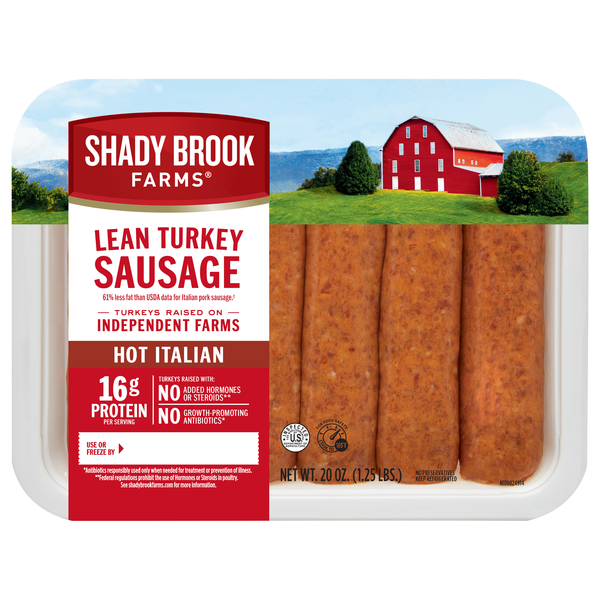 Shady Brook Farms Lean Hot Italian Turkey Sausage - 6 ct