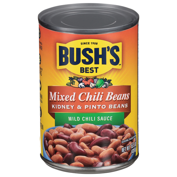 Save on Bush's Best Mixed Chili Beans in Mild Sauce Order Online