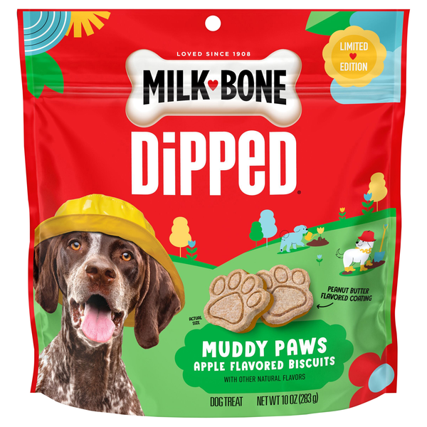 Milk-Bone Dipped Muddy Paws Apple Flavored Dog Biscuits