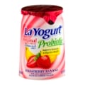 La Yogurt Original Low Fat Probiotic Strawberry Banana Blended Yogurt Cup