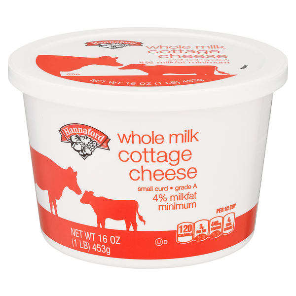 Hannaford 4% Whole Milk Small Curd Cottage Cheese