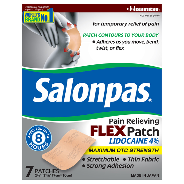 Salonpas Pain Relieving Flex Patches Maximum OTC Strength