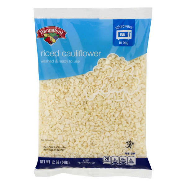 Hannaford Riced Cauliflower Microwaveable Bag