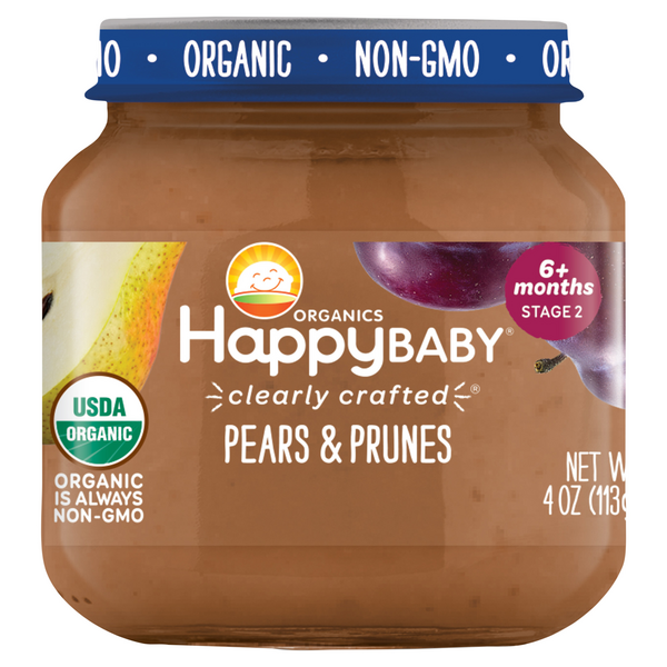Happy Baby Organics Stage Baby Food Pears Prunes