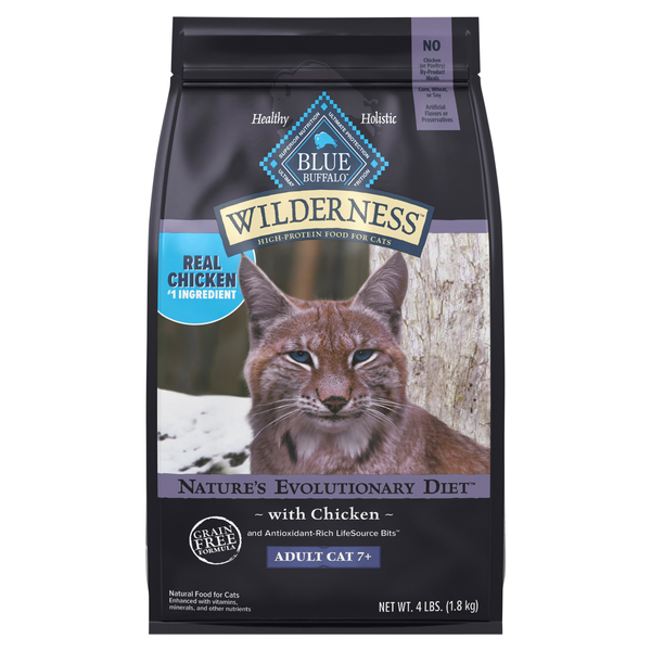 Blue Buffalo Wilderness with Chicken Mature Adult Dry Cat Food