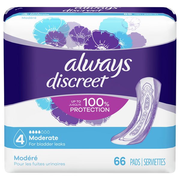 Save on Always Discreet Incontinence Pads 4 Moderate Order Online