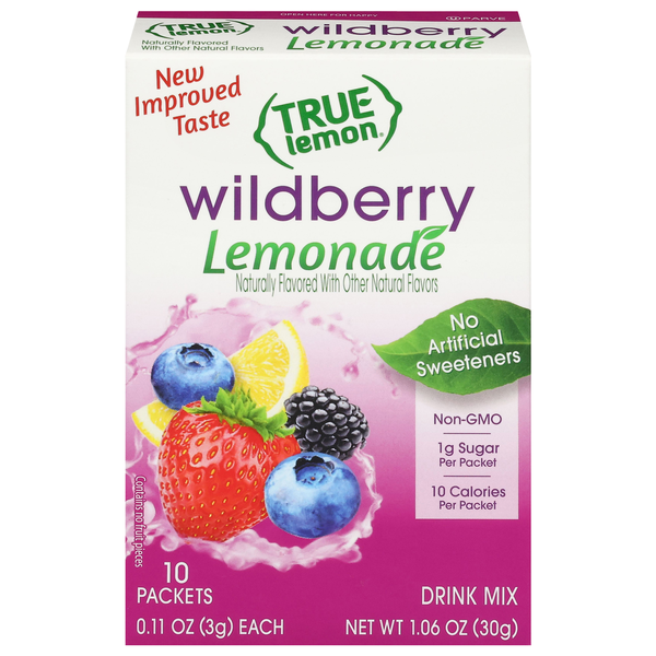 True Lemon Wildberry Lemonade Drink Mix - 10 ct
