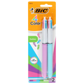 BIC 4 Color Fashion Medium Ball Pens Assorted Ink