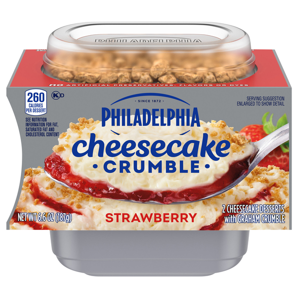 Philadelphia Strawberry Cheesecake Crumble Dessert Cups - 2 ct