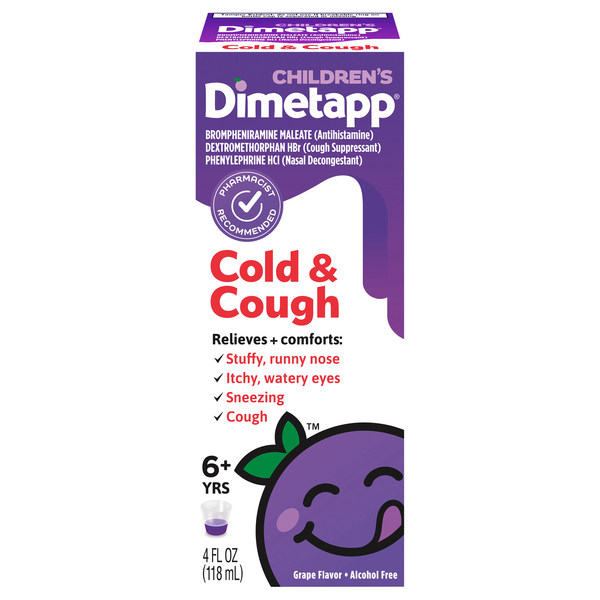 Save on Dimetapp Children's Cold & Cough Liquid Grape Flavor Order