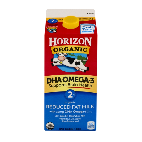 Save on Horizon Organic 2 Reduced Fat DHA Omega3 Milk Order Online