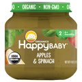 Happy Baby Organics Stage 2 Baby Food Apples & Spinach