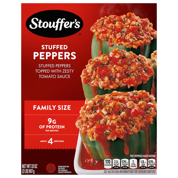 Stouffer's Stuffed Peppers Family Size Frozen Meal