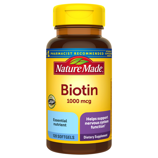 Nature Made Biotin 1000 mcg Dietary Supplement Softgels
