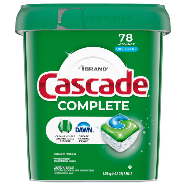 Cascade Complete Dawn Fresh Scent Dishwasher Detergent ActionPacs