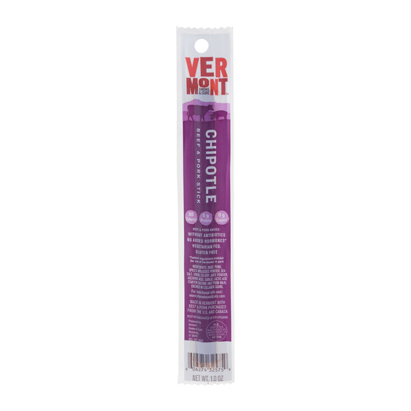 Vermont Smoke & Cure Chipotle 6g Protein Beef & Pork Stick