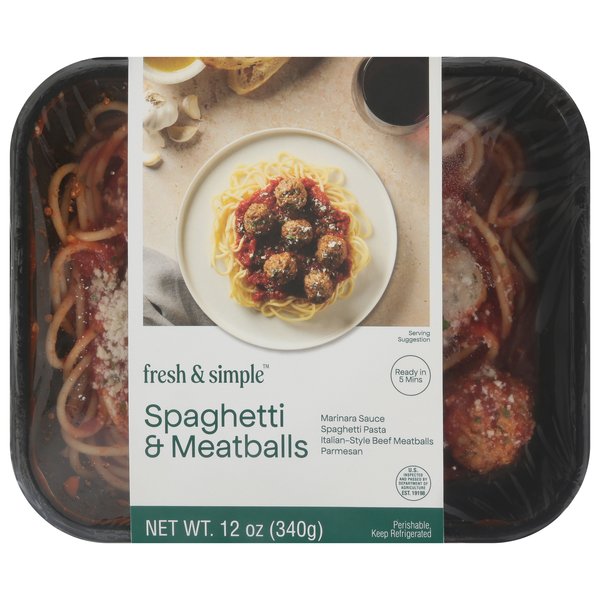 Fresh & Simple Spaghetti & Meatballs Refrigerated