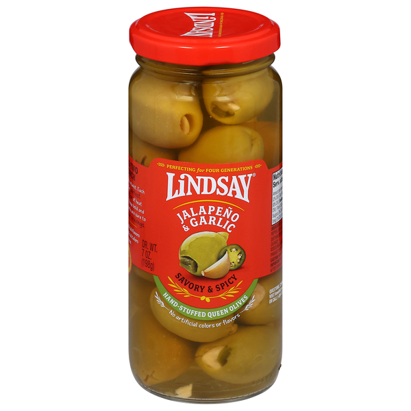Lindsay Hand-Stuffed Jalapeno & Garlic Queen Olives