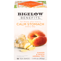 Bigelow Benefits Caffeine Free Calm Stomach Ginger & Peach Herbal Tea Bags