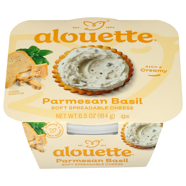 Alouette Parmesan Basil Soft Spreadable Cheese
