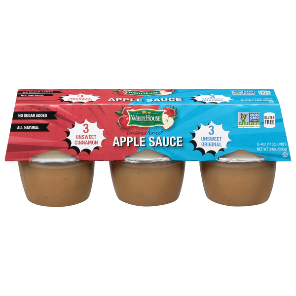 Whitehouse Unsweetened Apple Sauce Variety Pack - 6 ct