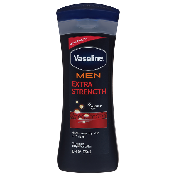 Vaseline Men Non-Greasy Extra Strength Body & Face Lotion