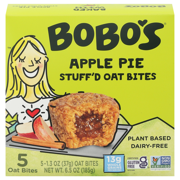 Bobo's Gluten & Dairy Free Plant-Based Apple Pie Stuff'd Oat Bites - 5 ct