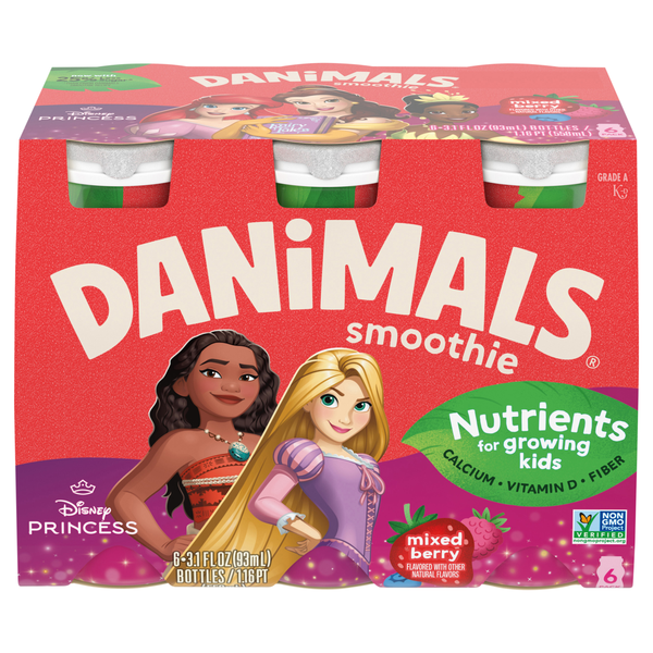 Danimals Smoothie Mixed Berry Drink - 6 pk