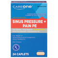 CareOne Maximum Strength Sinus Pressure + Pain PE Caplets Non Drowsy