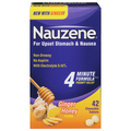 Nauzene Ginger Honey Upset Stomach & Nausea Chewable Tablets
