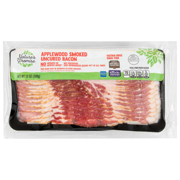 Nature's Promise Applewood Smoked Uncured Bacon Sliced