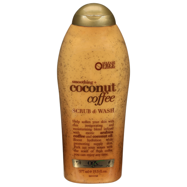 OGX Smoothing + Coconut Coffee Scrub & Body Wash