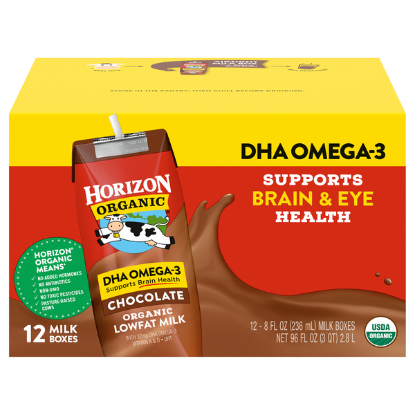 Save on Horizon Organic Low Fat DHA OMega3 Chocolate Milk 12 pk