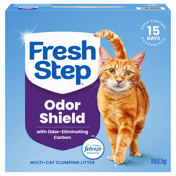 Fresh Step Odor Shield Multi-Cat Clumping Litter with Febreze Freshness