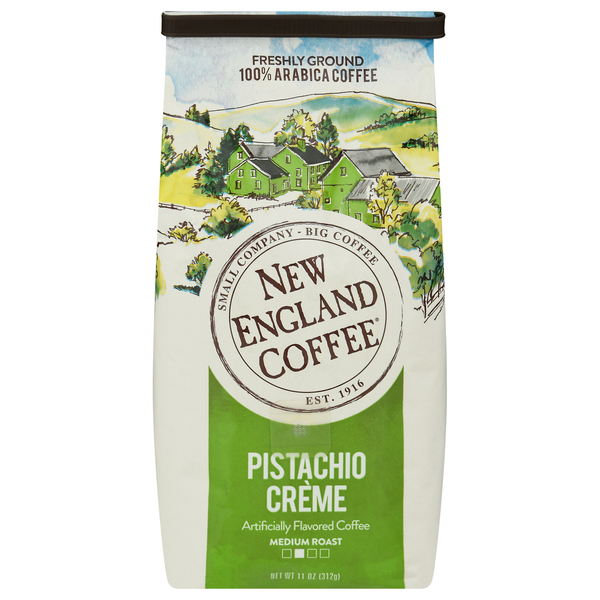 New England Coffee Pistachio Creme Flavored Medium Roast Ground Coffee