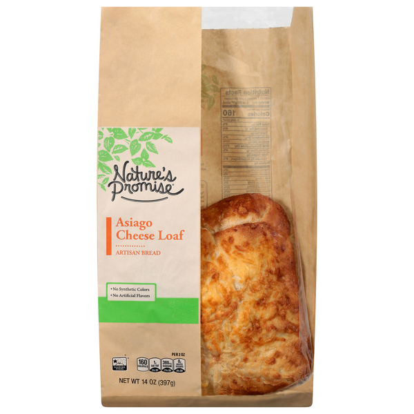 Nature's Promise Bakery Asiago Cheese Loaf Artisan Bread