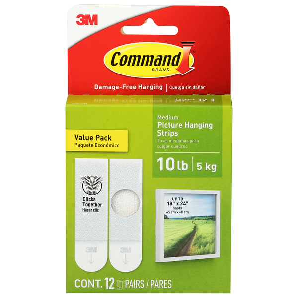Command Picture Hanging Strips Medium White