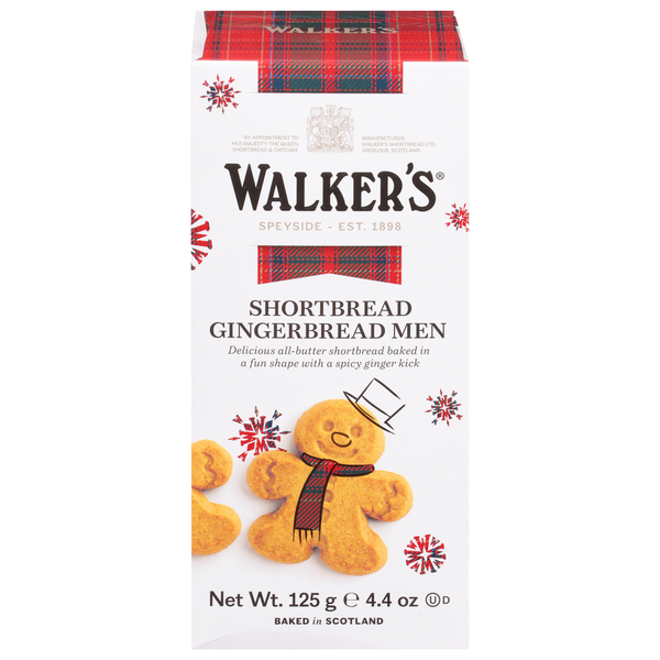 Walkers Holiday Pure Butter Gingerbread Men Shortbread Cookies