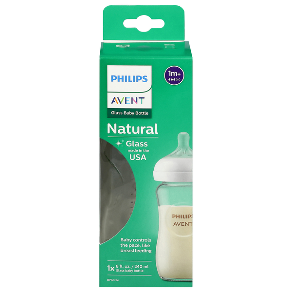 Philips Avent Natural Glass Baby Bottle 1m+