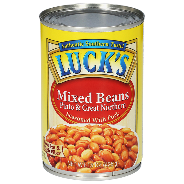 Luck's Mixed Beans Pinto & Great Northern Seasoned with Pork