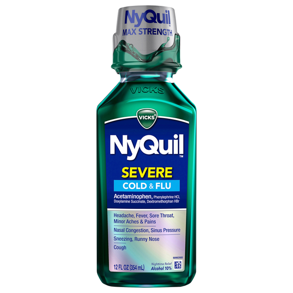 Vicks NyQuil Severe Cold & Flu Liquid Max Strength