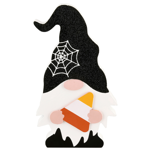 Smart Living Wooden Halloween Gnome Decor Candy Corn