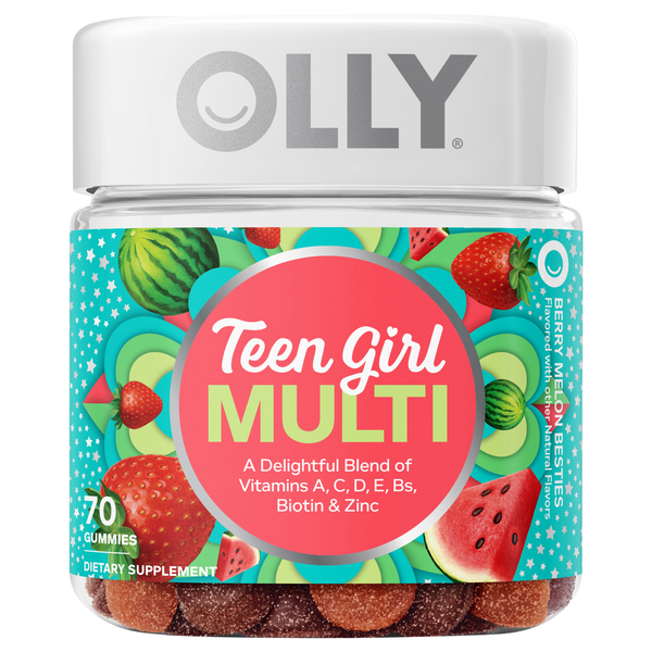 OLLY Teen Girl Multi Berry Melon Besties Vitamin Gummies