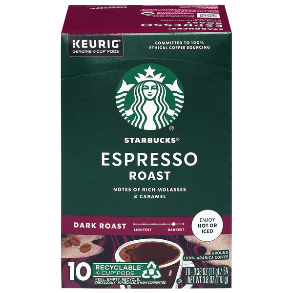 Starbucks Espresso Dark Roast K-Cup Coffee Pods