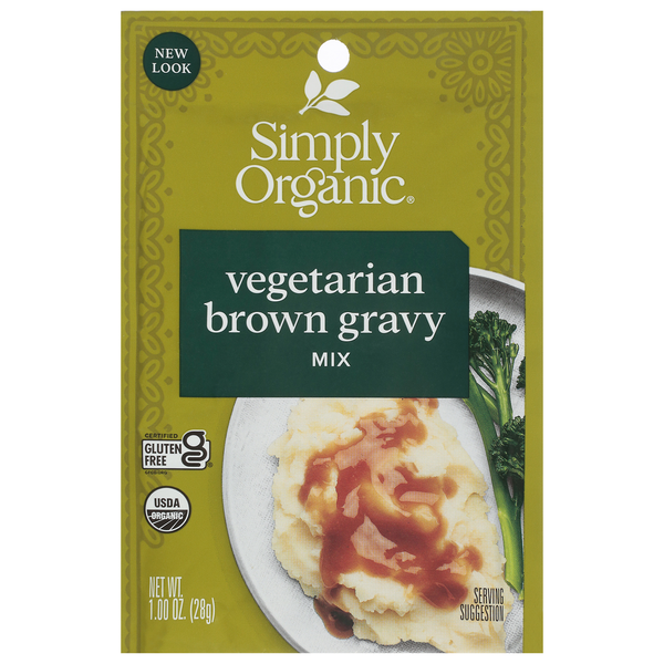Simply Organic Vegetarian Gluten Free Brown Gravy Mix Packet